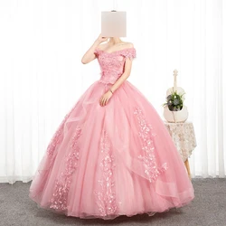 Customized Ball Gown Quinceanera Dresses Off Shoulder Appliques Prom Birthday Party Gowns Formal Vestido De Noche Abenkleider