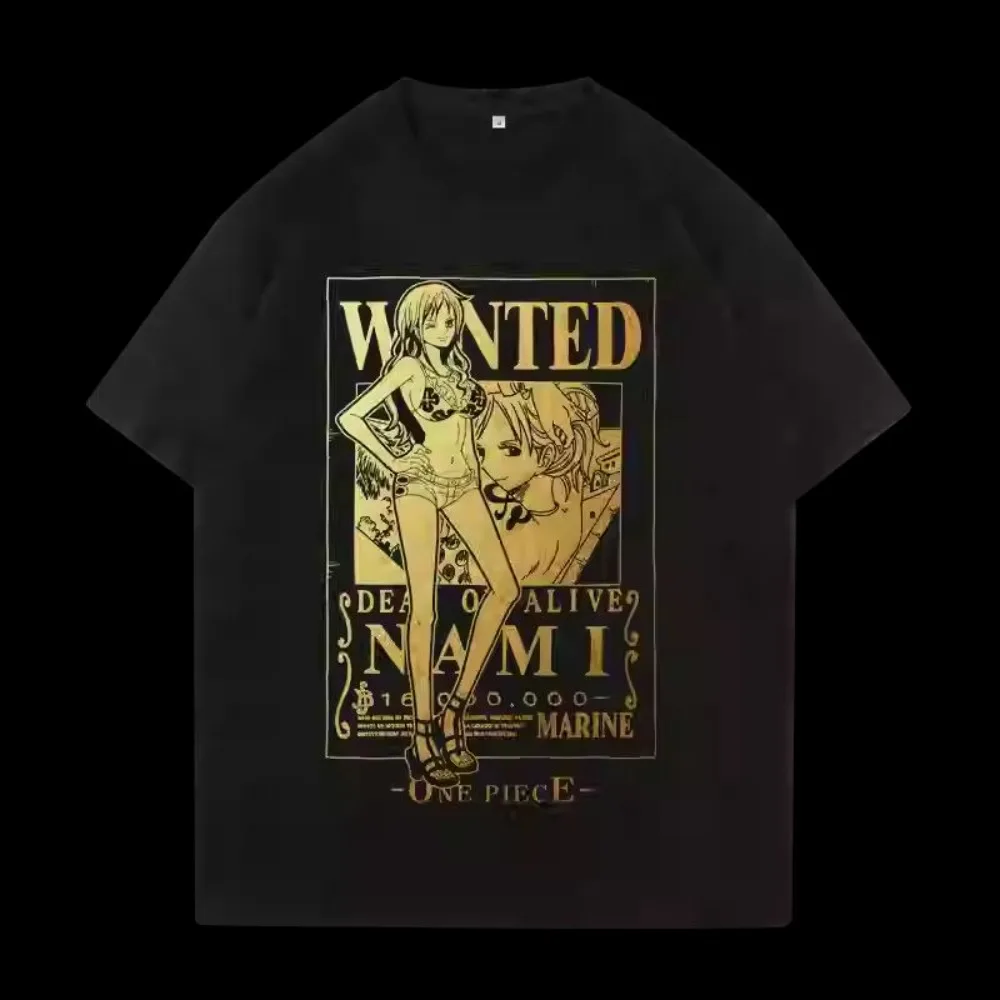 Heren Japans Trendy Merk Animatie Perifere One Piece Luffy T-shirt Zomer Puur Katoen Tweedimensionaal Korte Mouw Nieuw