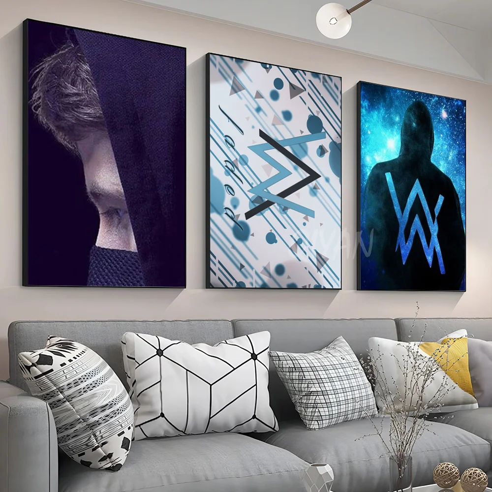 A-Alan W-Walker DJ Poster Wall Art Home Decor Room Decor Digital Painting Living Room Restaurant Kitchen Art