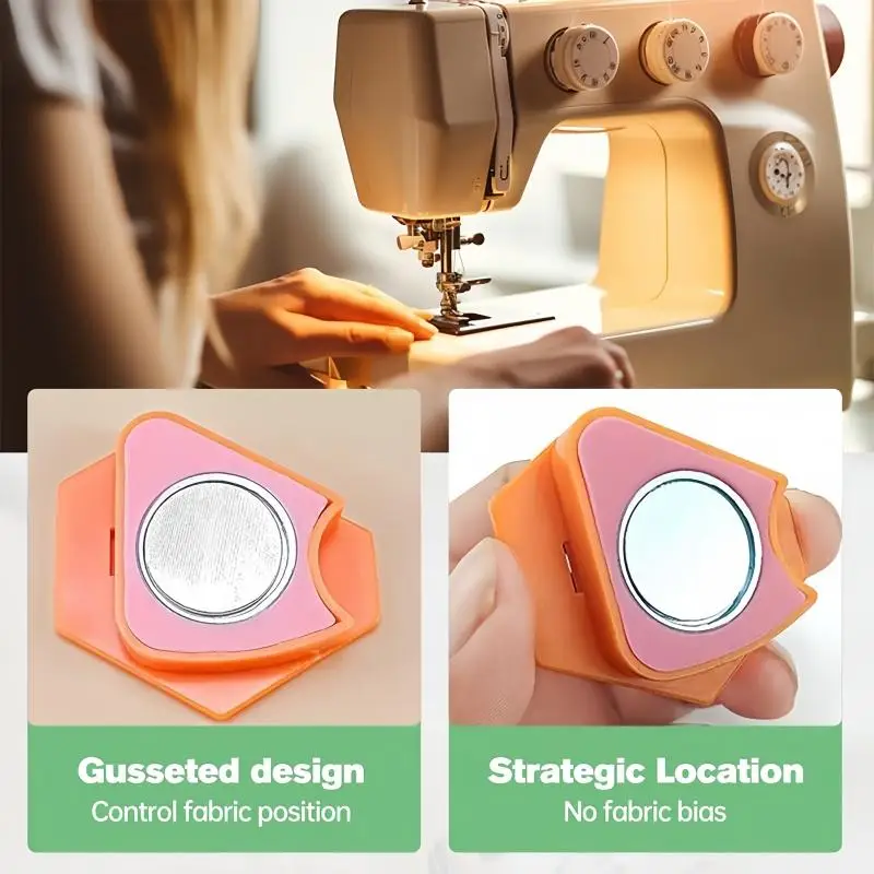 Sewing Magnetic Seam Guide Multifunctional Anti-Slip Polygonal Hemming Ruler Universal Fit for All Regular Sewing Machines