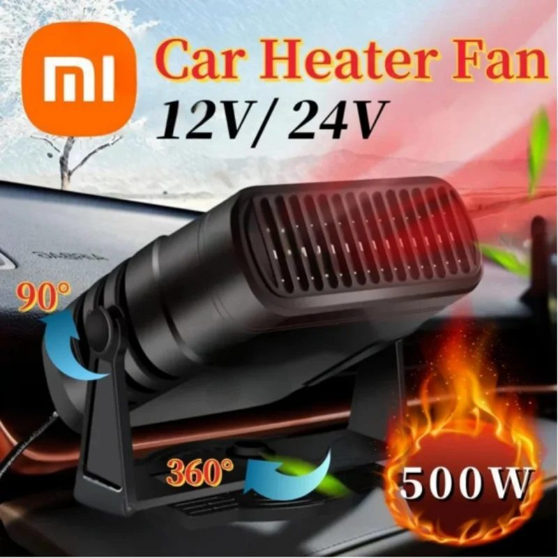 Xiaomi Car Heater Air Cooler Fan 12v/24v Portable Defogger Defroster Heating Fan 120w Dryer Windshield Defogging Accessories