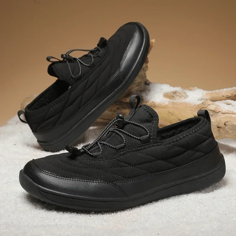 New Winter Warm Snow Barefoot Casual Shoes Waterproof Non-Slip Women Men Hiking Shoes Outdoor Warm Fur Work Ankle Shoes Big Size image 5