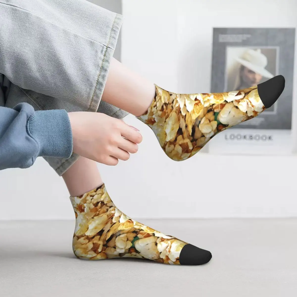 

Popcorn Socks Harajuku High Quality Stockings All Season Socks Accessories for Unisex Birthday Present