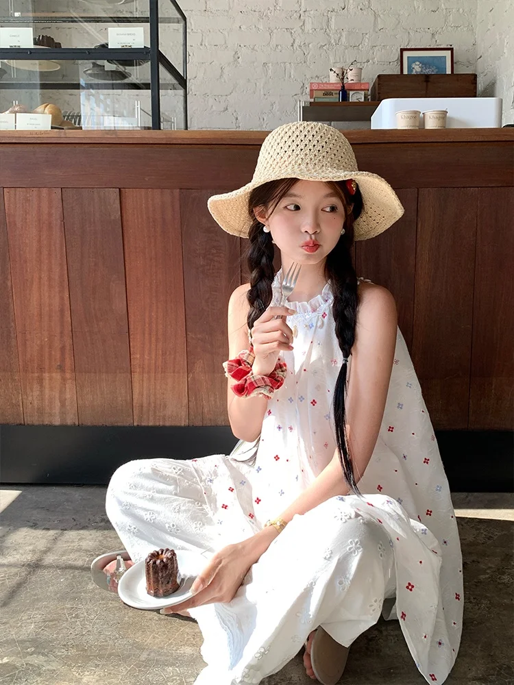 

Женский летний топ Acaine Ves Sugar Girl с вышивкой, цепочкой и круглым вырезом, на молнии, с дизайнерским акцентом