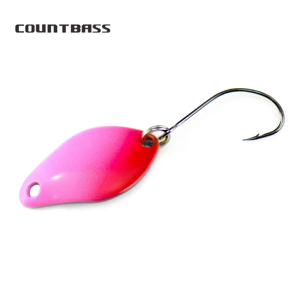 

Countbass Casting Spoon Size 24.5x13.2mm, 2g 5/64oz Freshwater Salmon Trout Pike Bass Metal Brass Fishing Lures Fish Bait