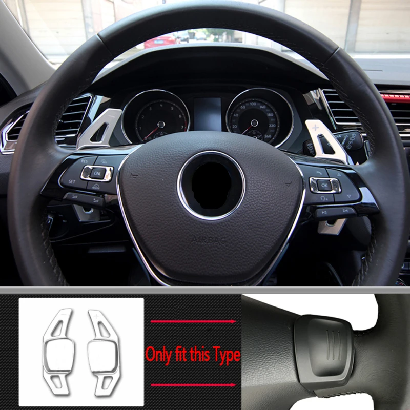 

Aluminum Steering Wheel Shift Paddle Car Kit Shifter Paddle Extension Shifters For VW Golf6 MK6 2009-2016