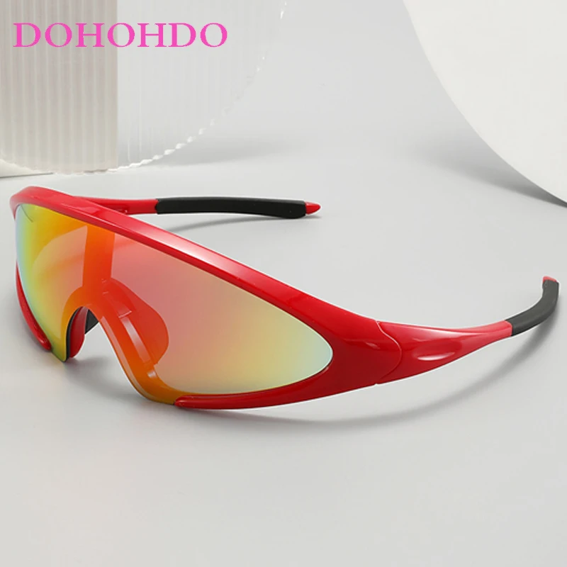 

Fashion Steampunk Sunglasses For Women Men Retro One - Piece Brand Design Sunglass Outdoor Sports Cycling Driving Shades UV400