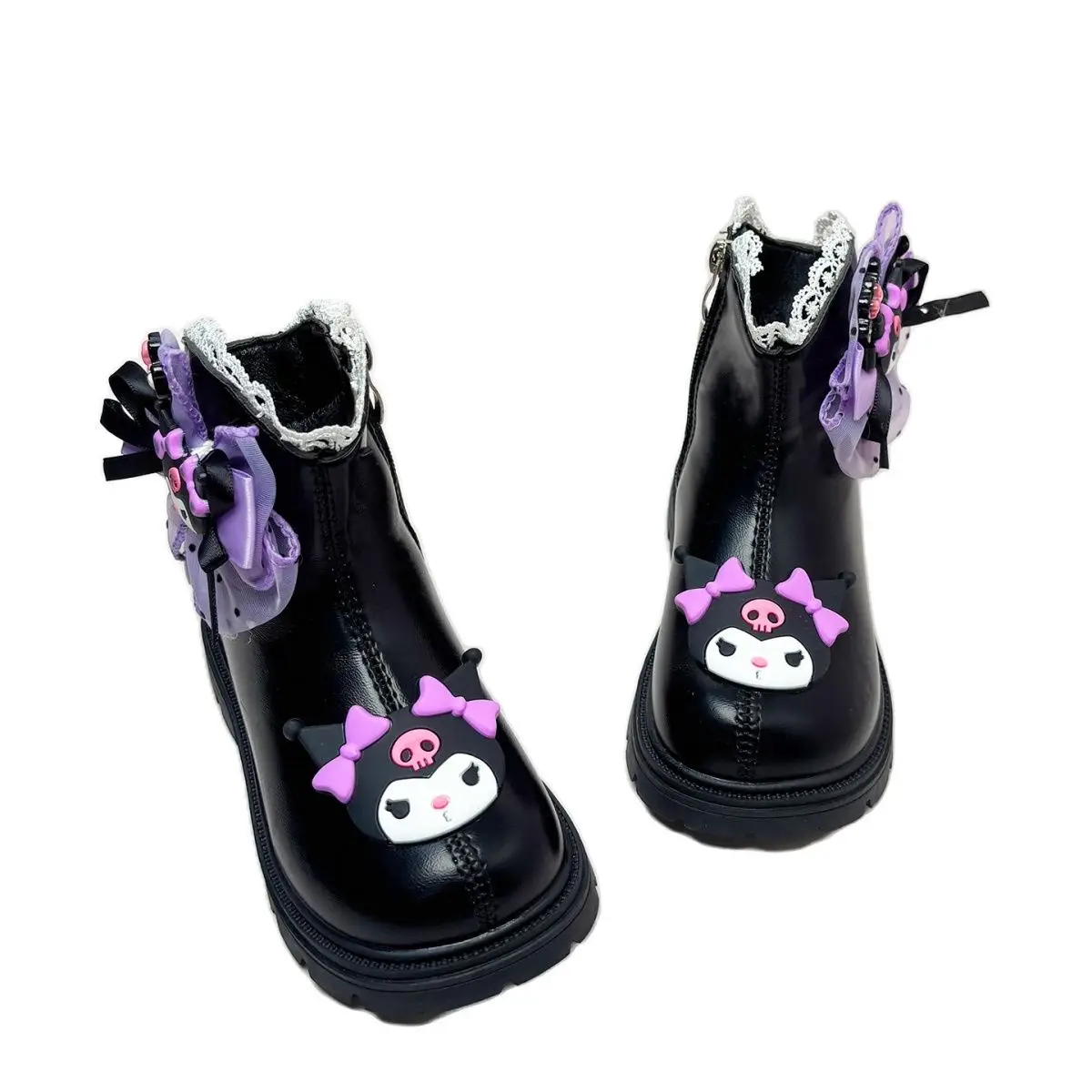 سانريو الشتاء Kuromi الأحذية القطنية أنيمي Kawaii الأطفال الخريف الشتاء لطيف مارتن الأحذية الكرتون الصوف أحذية قطنية دافئة الهدايا #3