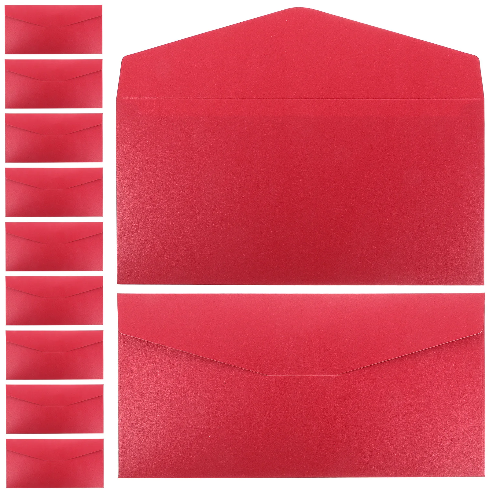 

25Pcs Red Paper Envelopes Smooth Finish Multi-Function Wedding Invitation Greeting Card Envelopes Party Supply