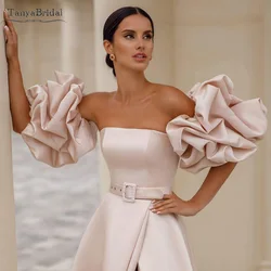 Satin Puff Short Detachable Sleeve Wedding Formal Accessories With Lovely Ruffles Chic Bridal Fingerless Gloves DG196