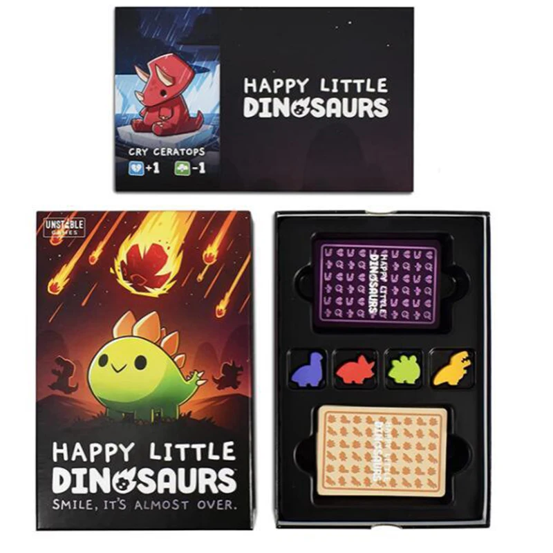 Happy Little Dinosaurs card games All English unicorn chess strategy board game card Birthday holiday party games