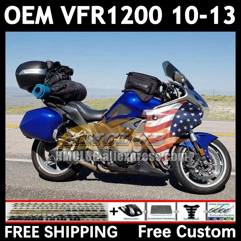 Injection For HONDA VFR1200 VFR 1200 RR CC 87No.14 VFR-1200 10 11 12 13 VFR1200RR 2010 2011 blue red 2012 2013 OEM Fairings