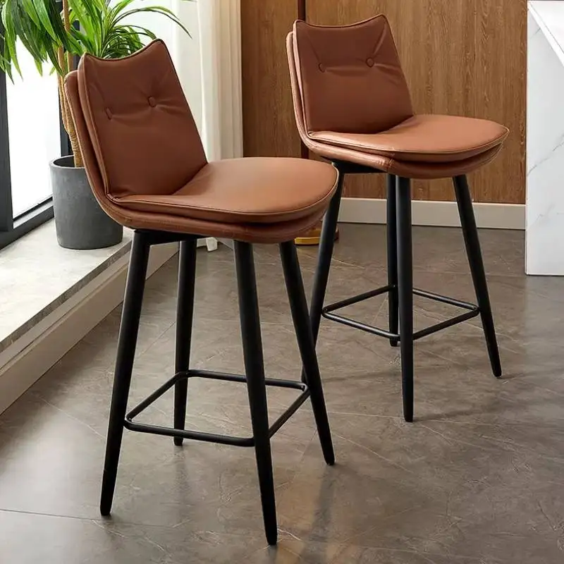 

Designer Upholstery Bar Chair Comfortable Grande Modern Nordic High Chair Counter Breakfast Chaise Haute Cuisine Bar Furniture