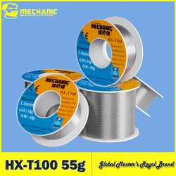 【MECHANIC】 HX-T100 55g Soldering Wire Mild Rosin Core 0.3mm 0.4mm 0.5mm 0.6mm 0.8mm 1mm 1.2mm For iPhone Samsung Repair Tool