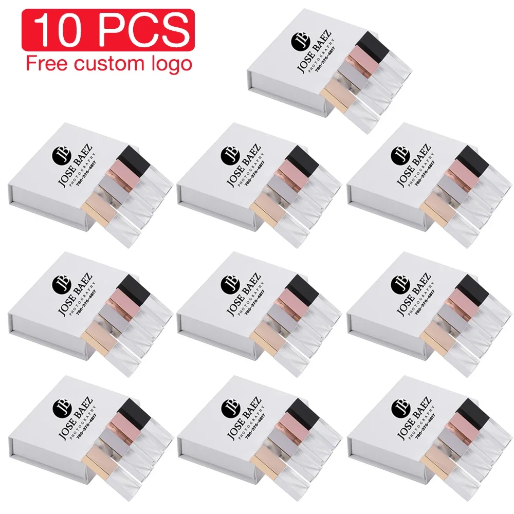 

10PCS/LOT Crystal USB 2.0 Wedding Gift Flash Drives Free Custom Logo Pen Drive 100% Real Capacity Stick 128GB 8GB 16GB 32GB 64GB