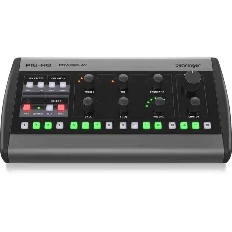 

P16-HQ Powerplay 16-Channel Personal Monitor Mixer 16-Channel Digital Signal System Sound Card Beh Ringer