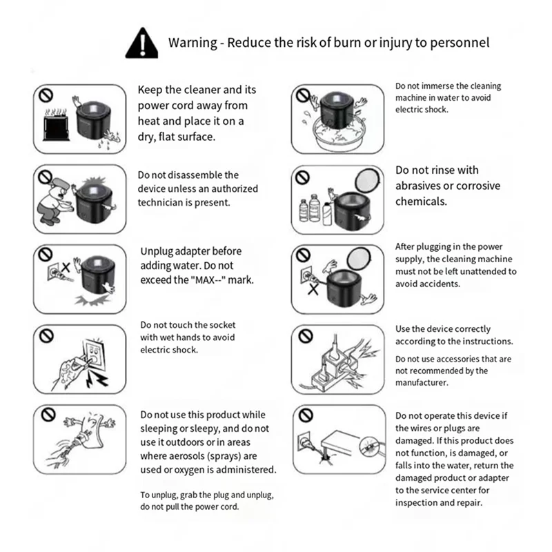 Haushalt Multifunktionale Hochfrequenz Hosenträger Und Prothese Reinigung Maschine Schmuck Gläser Automatische Reiniger US-Stecker Langlebig A