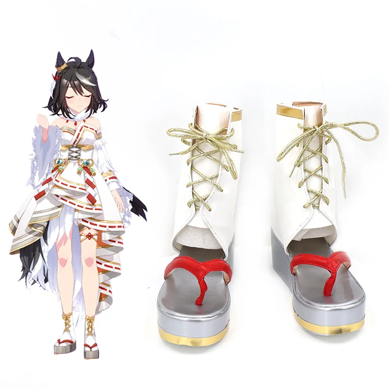 Jogo bonito derby kitasan preto cosplay sapatos botas kitasan burakku festival menina cosplay botas para festa de halloween adulto mulher