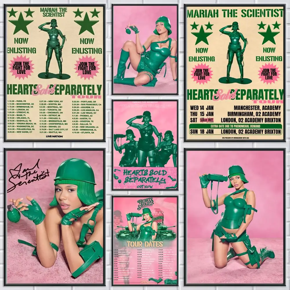 

M-Mariah Scientist Hearts Sold... Poster Holiday Gifts Decoration Designed For Home Restaurant Office Space Wall Art