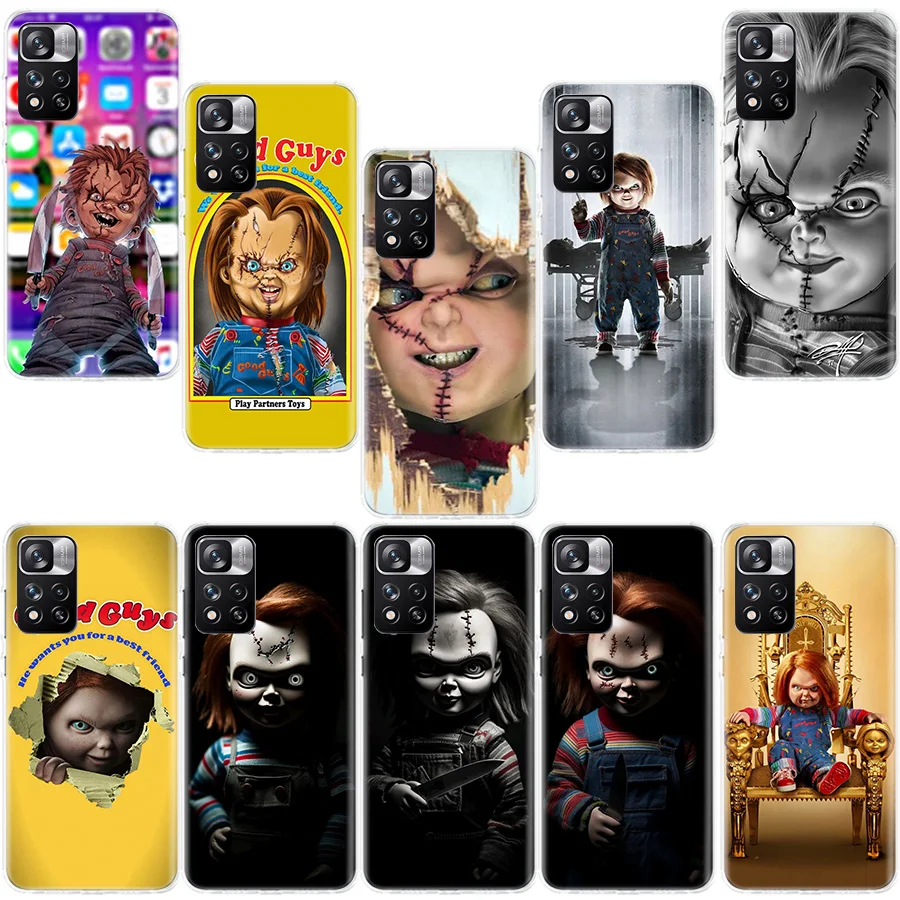 Horror Movie Scary Chucky Doll Phone Case For Xiaomi Redmi Note 12 Plus 12S 10 11 Pro 4G 5G 9T 9S 8T 10S 11T 11S 11E 9 8 7 6 5 5