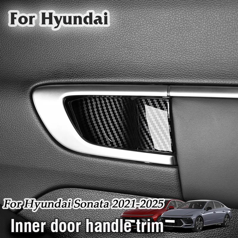 

Для Hyundai Sonata 2021 2022 2023 2024 2025 дверная ручка чаша крышка декоративная рамка наклейки авто модификация интерьера