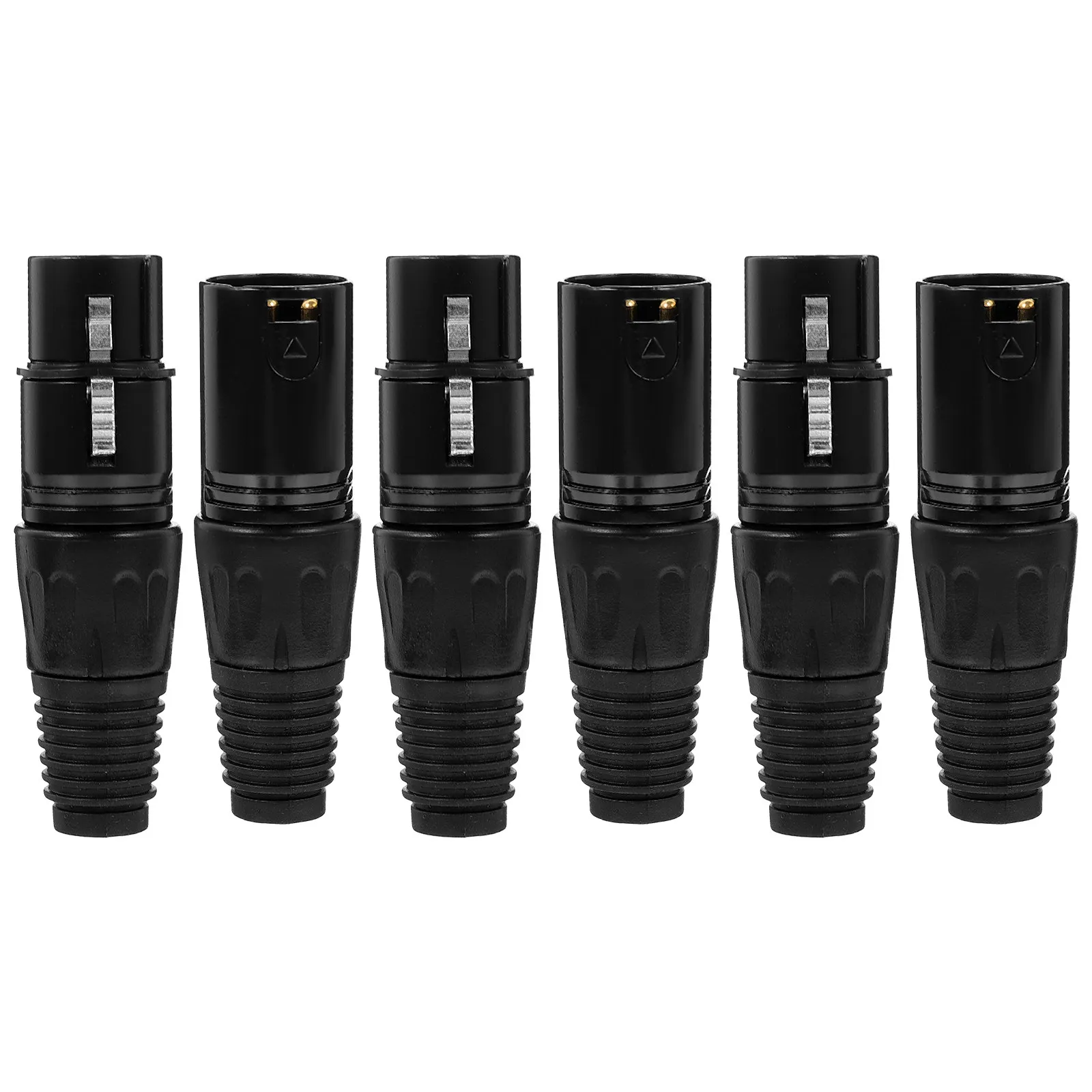 

Комплект из 6 штекеров XLR: сменные 3-контактные разъемы XLR (папа/мама) для микрофонов, аудиокабелей и аксессуаров для микрофонов