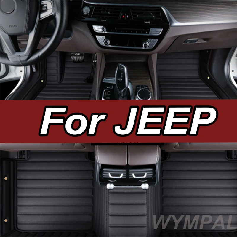 Luxury Car Floor Mats For JEEP Compass Wrangler Grand Cherokee Renegade Patriot Liberty Commander Wagoneer CARPET Accessories