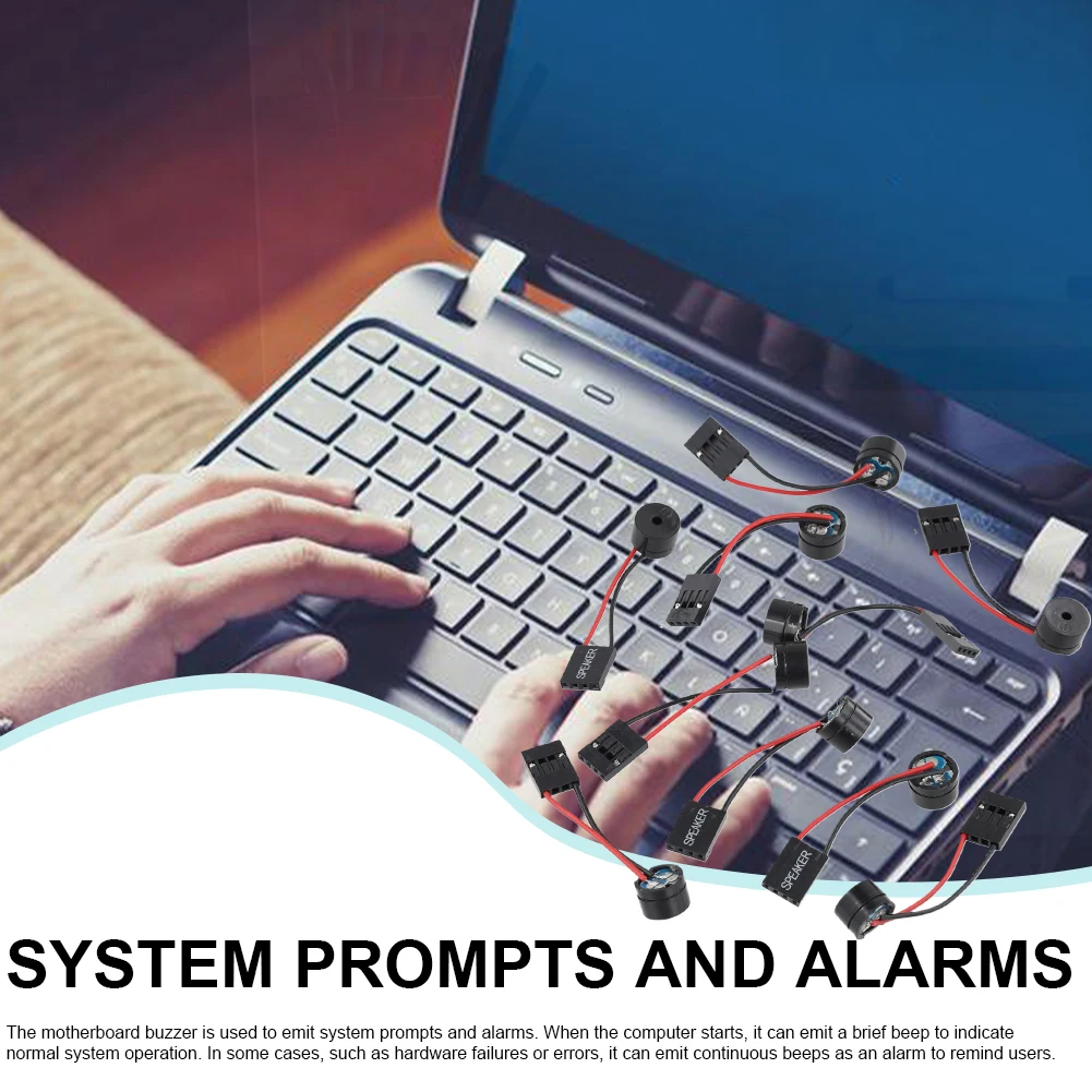 10 Stück Mini-Stecker-Lautsprecher BIOS-Beep-Alarm Computer-Motherboard Onboard-Gehäuse-Buzzer DIY für PC-Interne Komponenten
