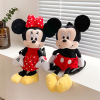 Disney Mickey Plush Backpack Kawaii Minnie Plush Soft Bag Girl Cartoon Handbag Anime Stuffed Storage Bag For Girls Birthday Gift