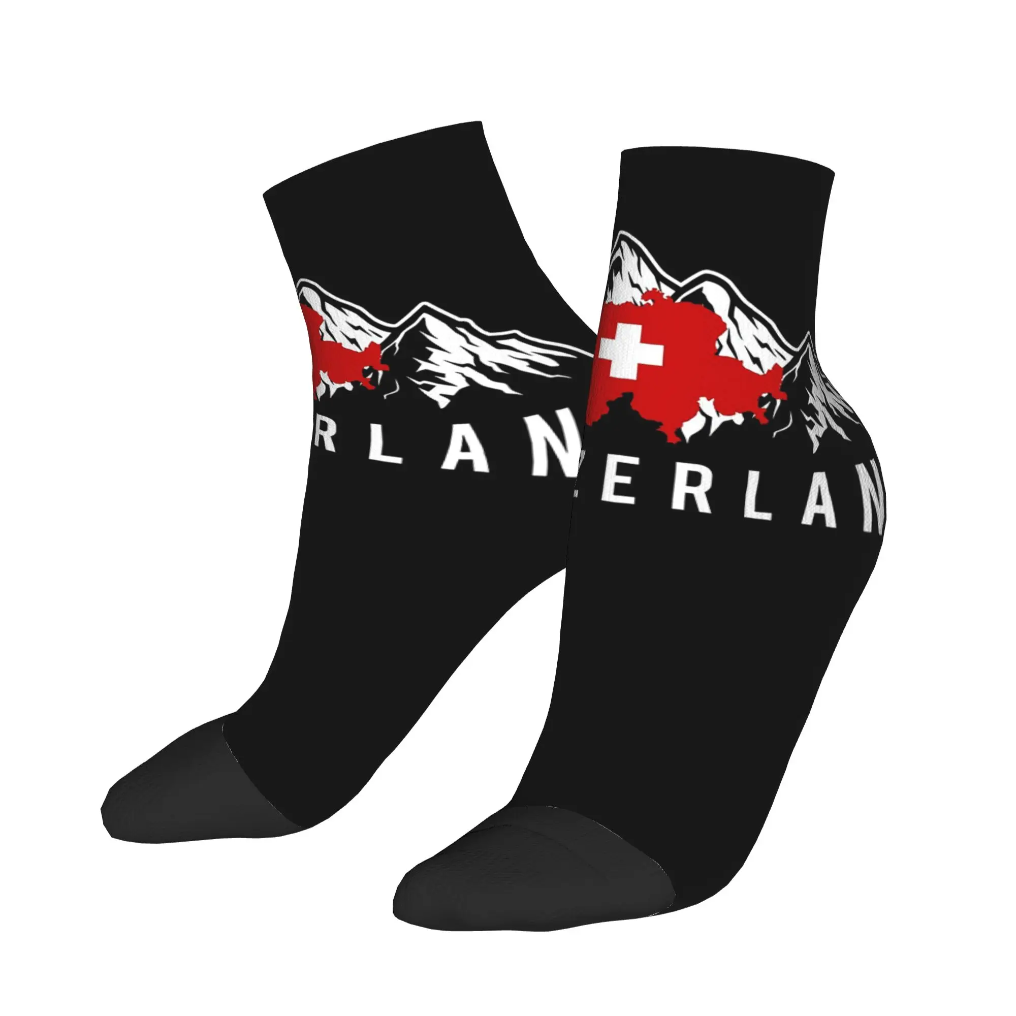 

Swiss Switzerland Flag Socks Harajuku Super Soft Stockings All Season Socks Accessories for Man's Woman's Gifts