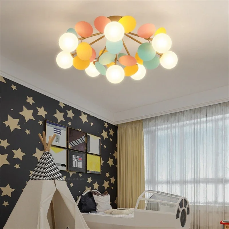 Modern Ceiling light Scandinavian Style Colorful Acrylic Decor Ceiling Lamp Dining Room Children's Room Bedroom Home Decor light