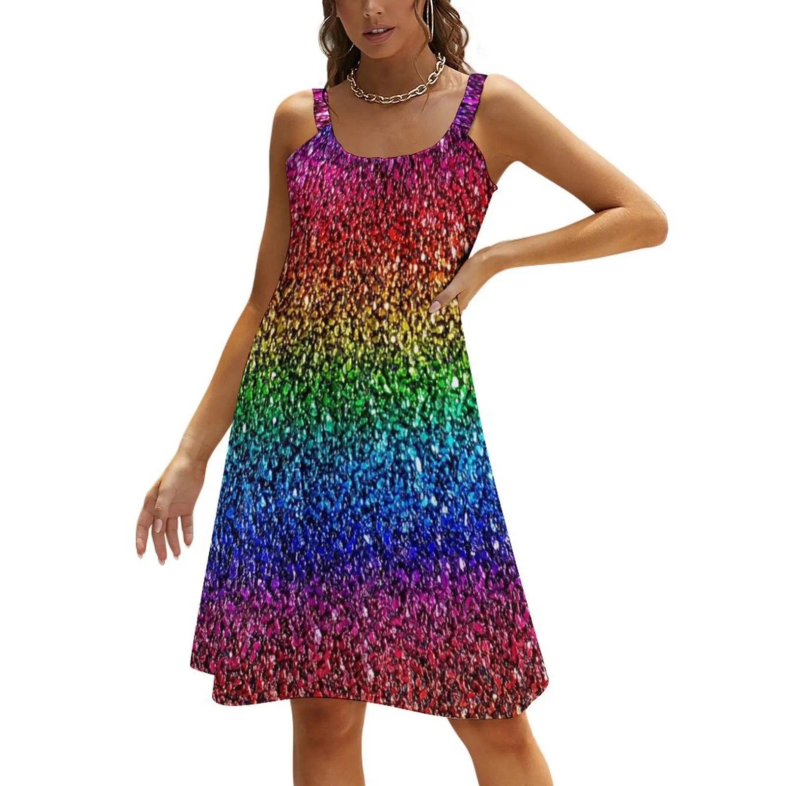 

Rainbow Fun Beach Sling Skirt chic and elegant evening dress Womens dresses womans clothing ladies dresses for women 2024