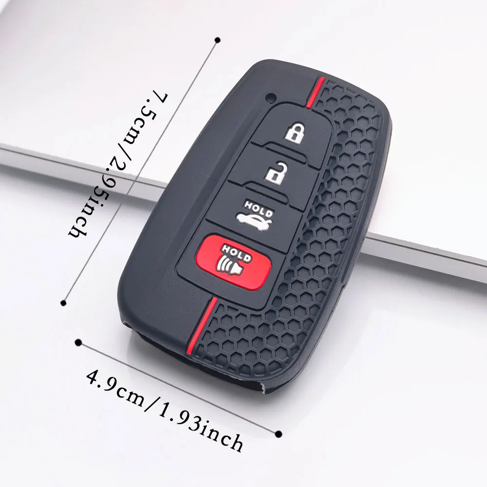 Silicone Remote Car Key Case Cover for Toyota CHR Camry Corolla RAV4 Highlander C-HR Prius Land Cruiser Prado Shell Accessories view 5