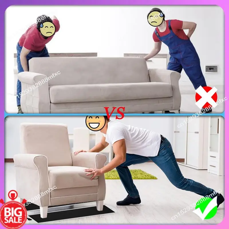 Big Deal Pack Of 2 Large Pull Cord Sliders, Furniture Sliders, Furniture Gliders, Heavy Duty Sliding Film For Moving Furniture