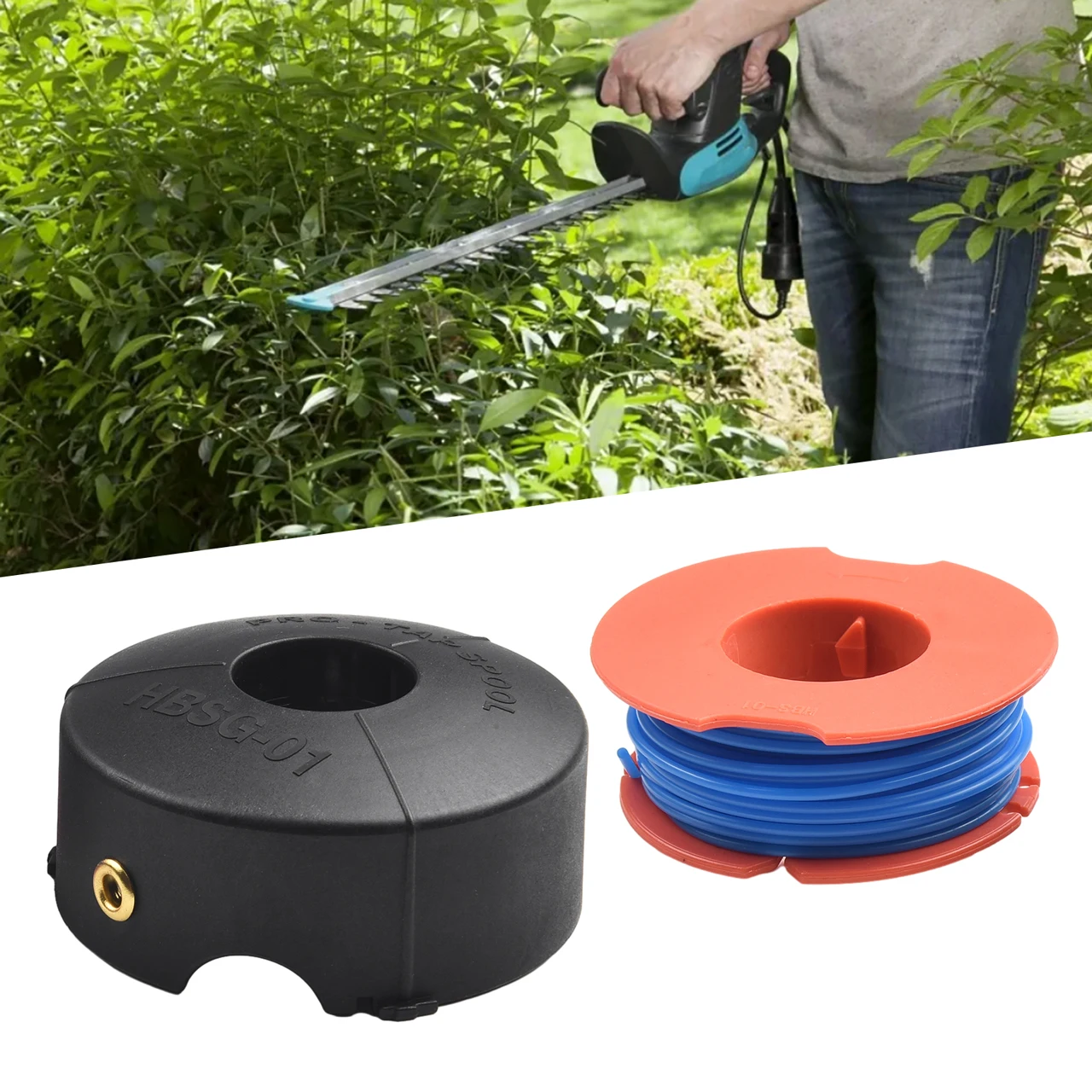 Linha de Carretel com Tampa para Bosch Art 23 26 30 2300 300 2600 3000 Easytrim & Comitrim Trimmer Substituição F016l71088