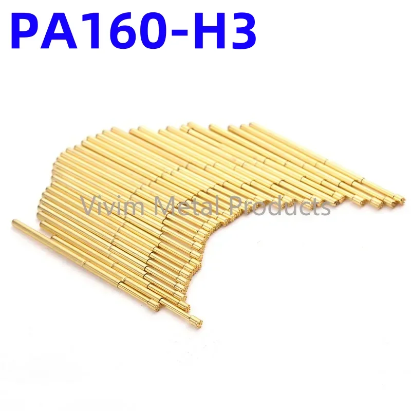 100PCS PA160-H3 24.5mm 9-claw Plum Blossom Head Test Pin Dia 1.80mm Needle Spring Test Probe P160-H3 Test Pogo Pin P160-H