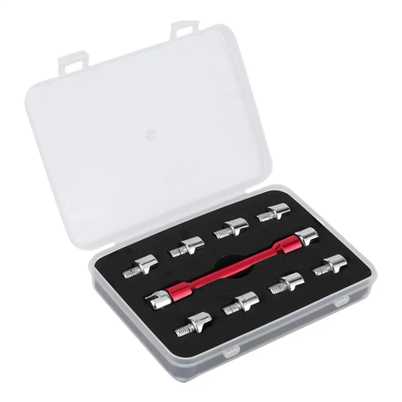 

Ключ для спиц мотоцикла, стальной гаечный ключ с 10 насадками 5-6,8 мм, набор инструментов для ремонта мотоциклов, для обслуживания, использования на дороге, дома и в гараже