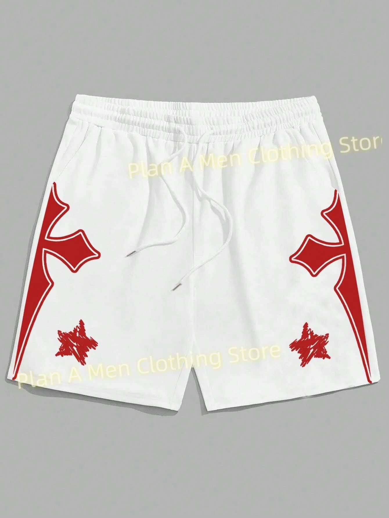 Men Summer Swim Crosses Print Beach Short Pants Fashion 3D printing Men Gym Shorts holiday  daily Shorts Men Clothing