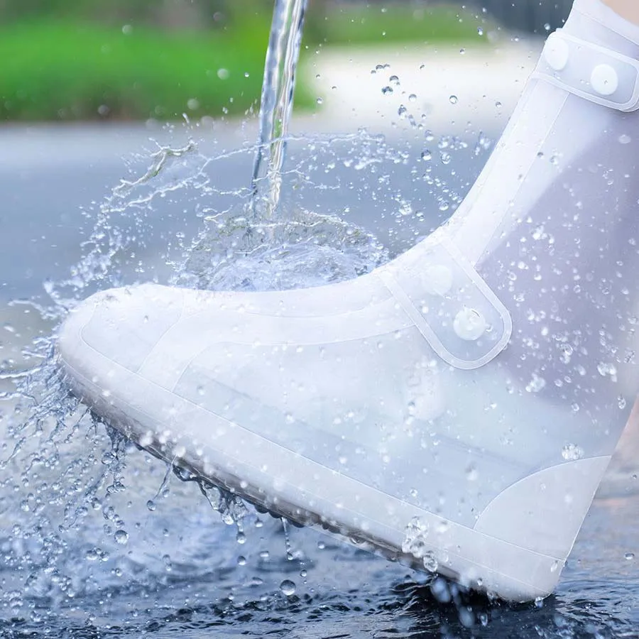 Outdoor Thick Rain Boot Covers Waterproof Anti-slip Silicone Shoe Protectors Rainy Portable Cycling Durable Boots Cover