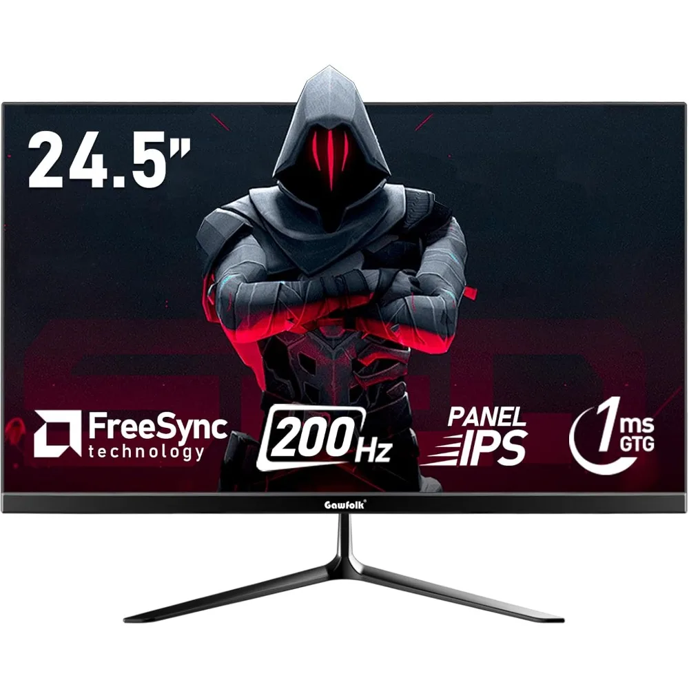 PS PC 200Hz Gaming Monitor, FHD 1080p Screen, 1ms Without Bezel, freesync, 99% sRGB, 178 ° Angle View