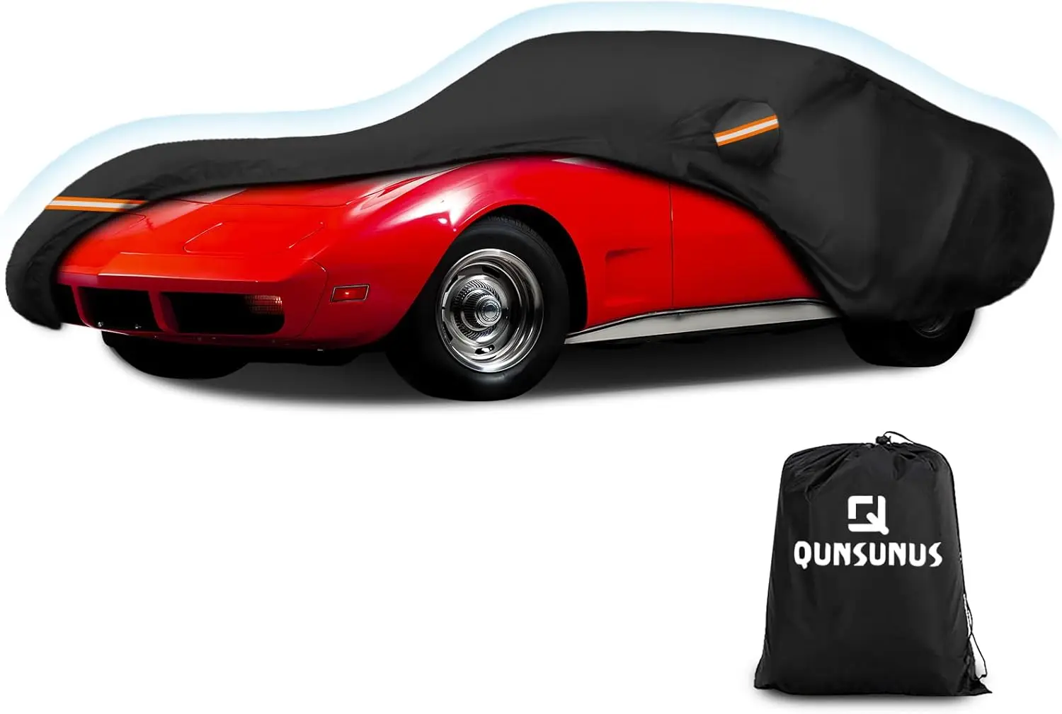

6 Layer Car Cover for C3 Corvette 1968-1982 Waterproof All Weather Windproof Hail Protection with Zipper