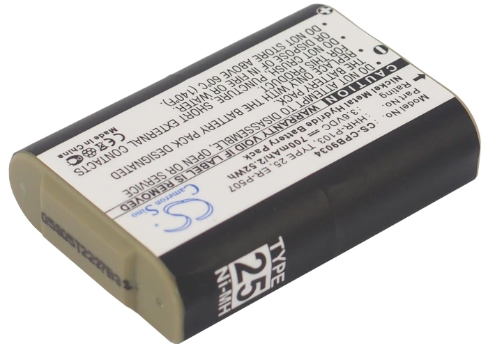 Cordless Phone 700mAh Battery For Radio Shack 89-1324-00-00  HHR-P103  HHR-P103A  P103  TYPE 25 TYPE 25   V TECH 80-5596-00