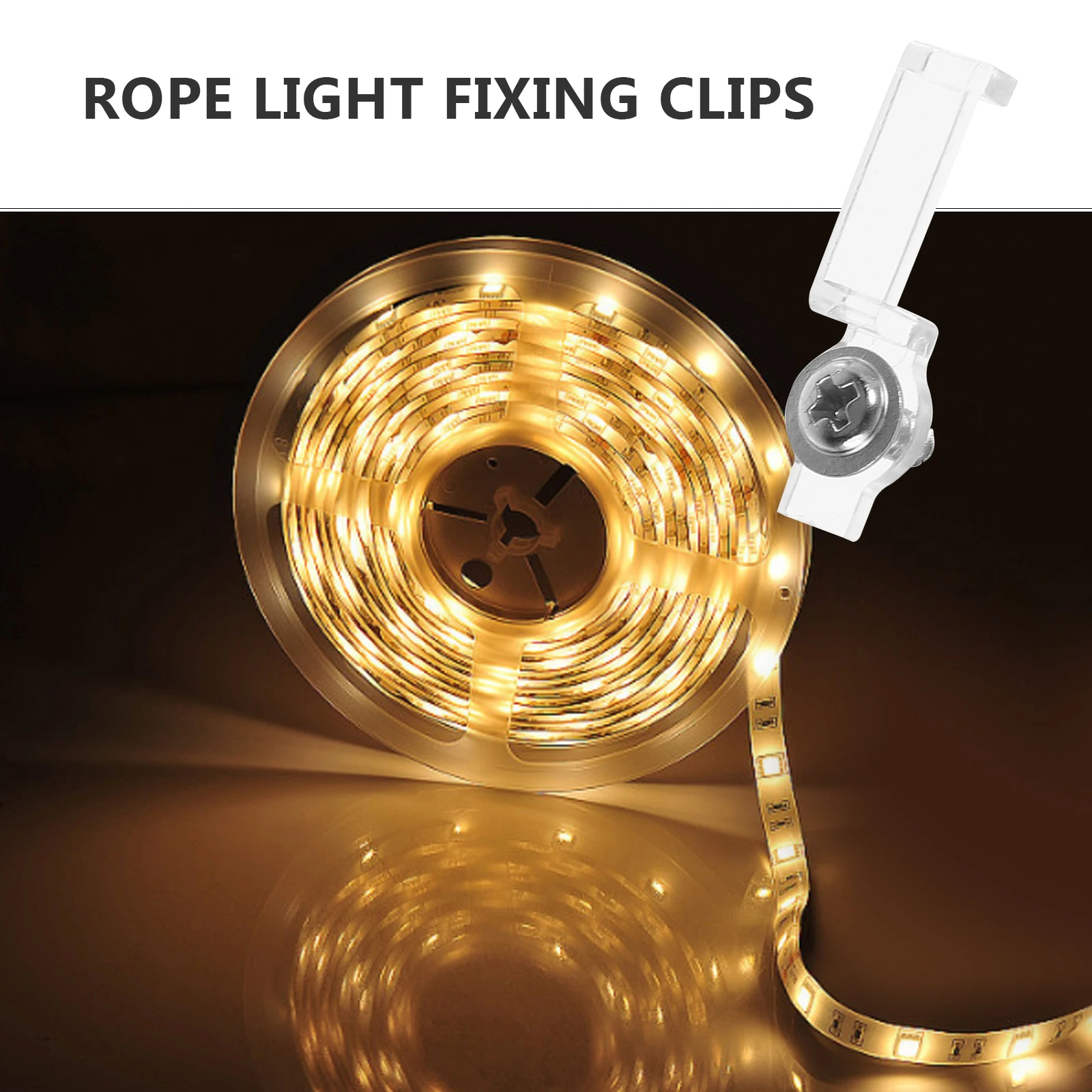 

100Pcs 8mm LED Light Clip Mounting Bracket Stable Screws Included Long Lasting Practical Lighting Accessory LED Light Clips