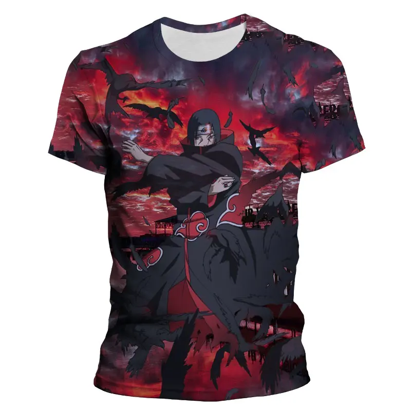 NARUTO 2024 Summer Hot Man T-Shirt Cartoon Japanese Anime Casual Short Sleeve Children 3D Print T-Shirt Oversized