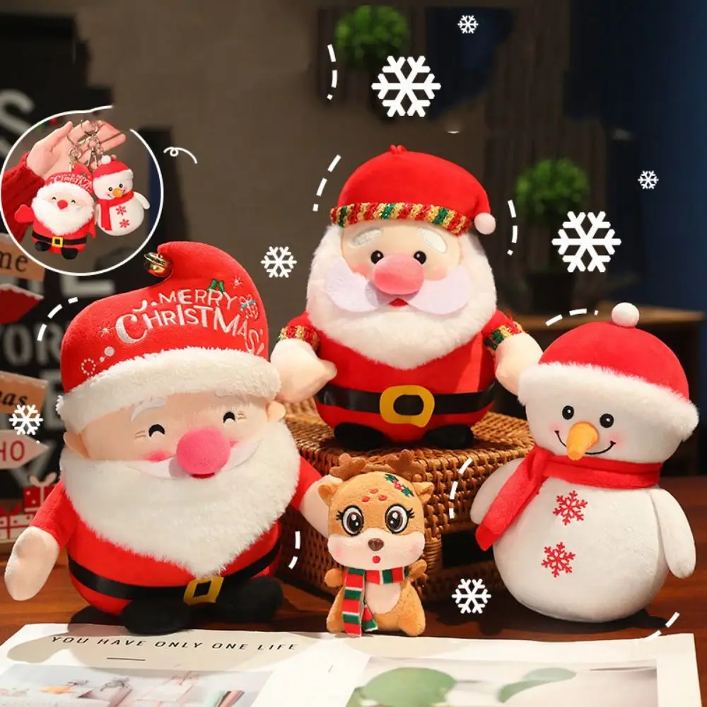 Plush Christmas Stuffed Plush Toys Christmas Tree Super Soft Santa Claus Plush Dolls Lovely Cute 3D Stuffed Animals Elk Toy