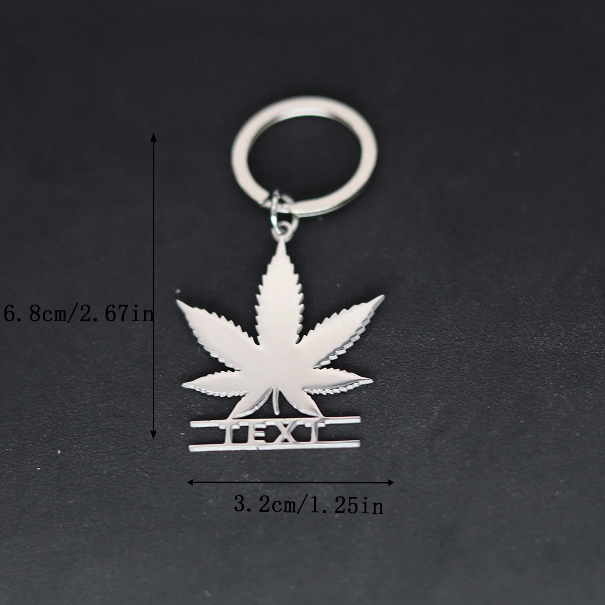 QIAMNI – porte-clés feuille d'érable en chanvre de la côte ouest, lettres gravées personnalisées en acier inoxydable, décoration hip hop, cadeaux