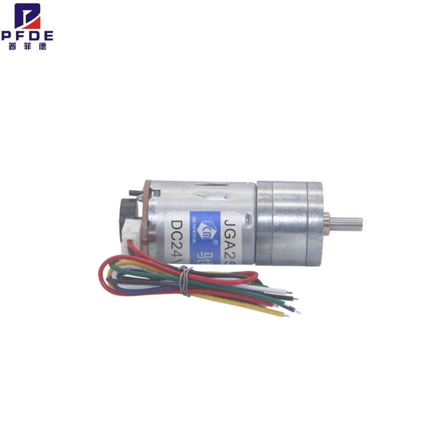DC Deceleration Motor with Encoder  GA25-370  Speed Measurement Code Disc Strong Moment Available in 6V 12V 24V