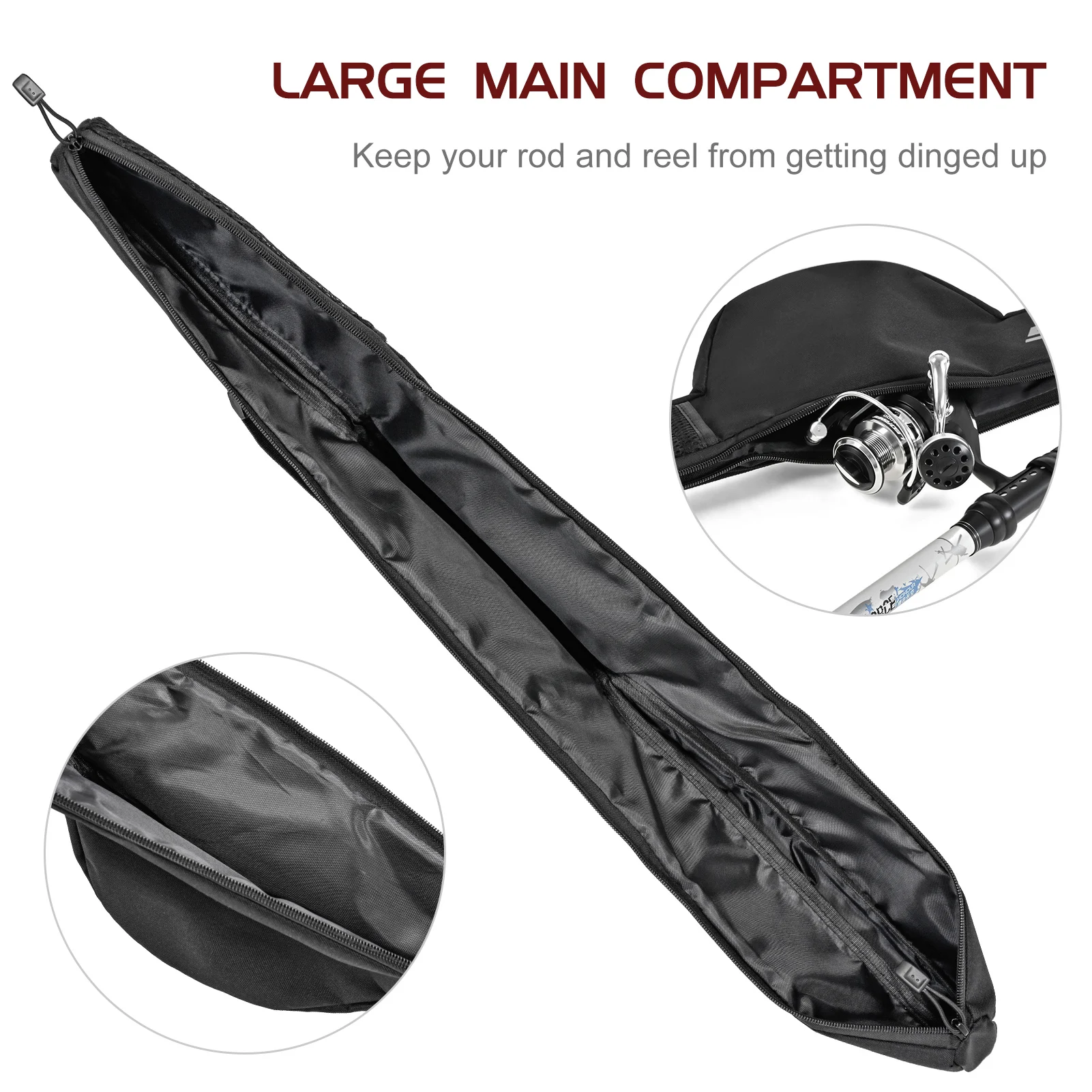85cm/106cm/126cm Fishing Rod Reel Bag Rod Shoulder Storage Bag Portable Rod Tackle Tool Carrier