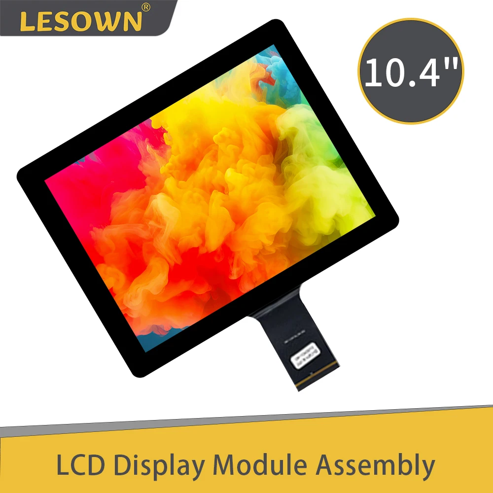 

LESOWN 500Nits High Brightness 10 Points Touch Screen 10.4 inch HDMI VGA 1024x768 IPS LCD Display Module Panel for Camera Laptop