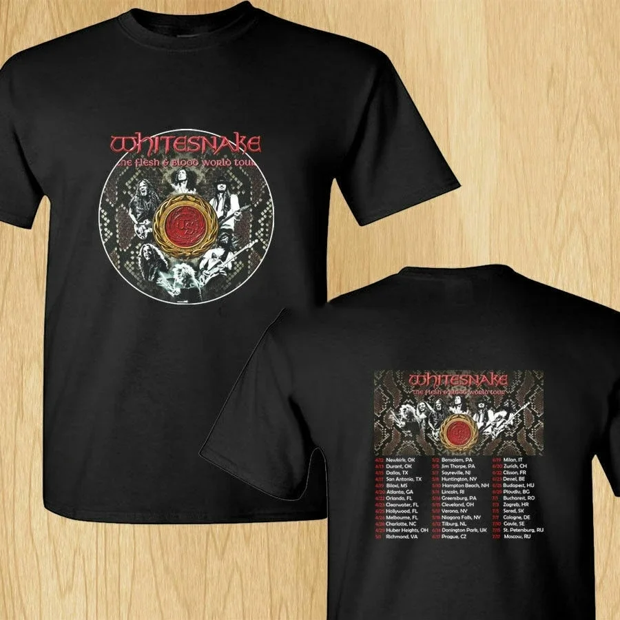 Rare Items Whitesnake The Flesh And Blood Tour Dates 2019 T-Shirt S-3Xl